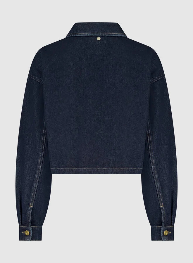 Krótka niebieska kurtka jeansowa